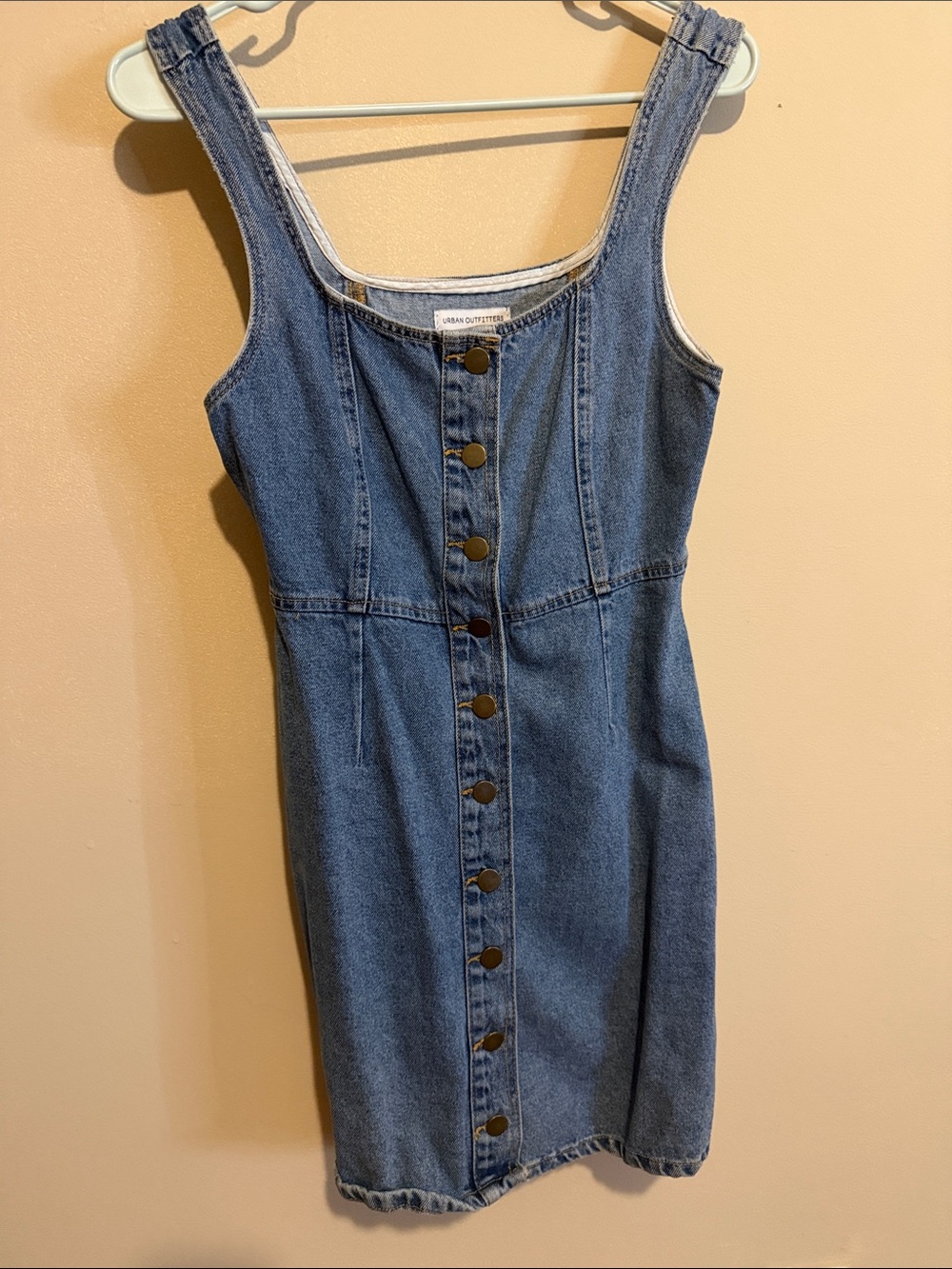Urban Outfitters Medium Blue Denim Button-Front Mini Dress